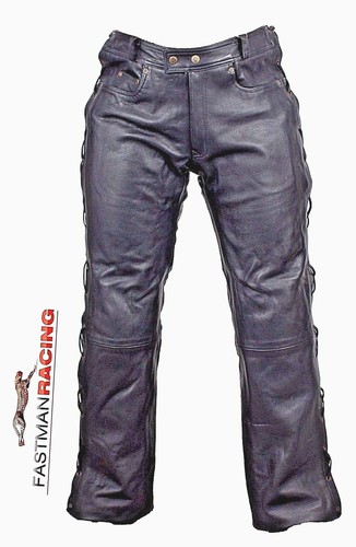 Schnür-Lederjeans